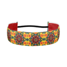 Cinta Para La Cabeza Naranja floral