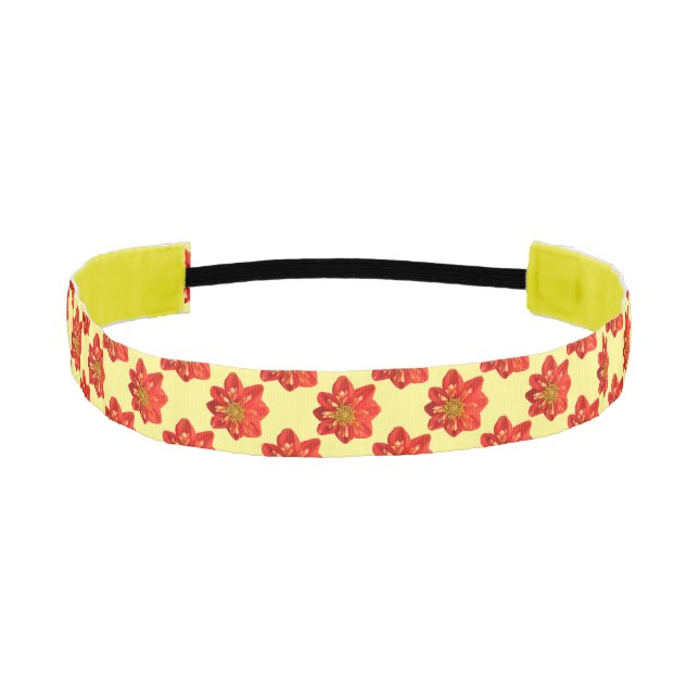 Cinta Para La Cabeza Naranja Jardín Botánico Flor Dahlia (Anverso)