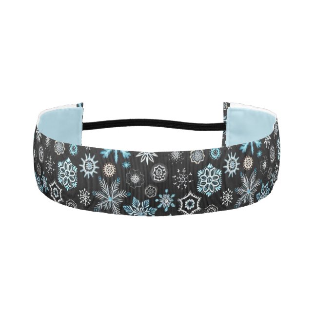 Cinta Para La Cabeza Navidades Blue Snowflakes (Anverso)