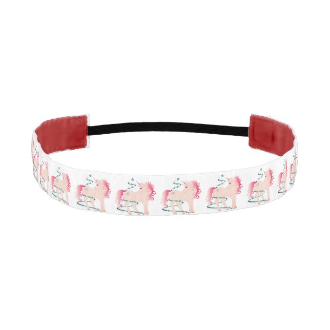 Cinta Para La Cabeza Navidades de Chicas de unicornio personalizado (Anverso)