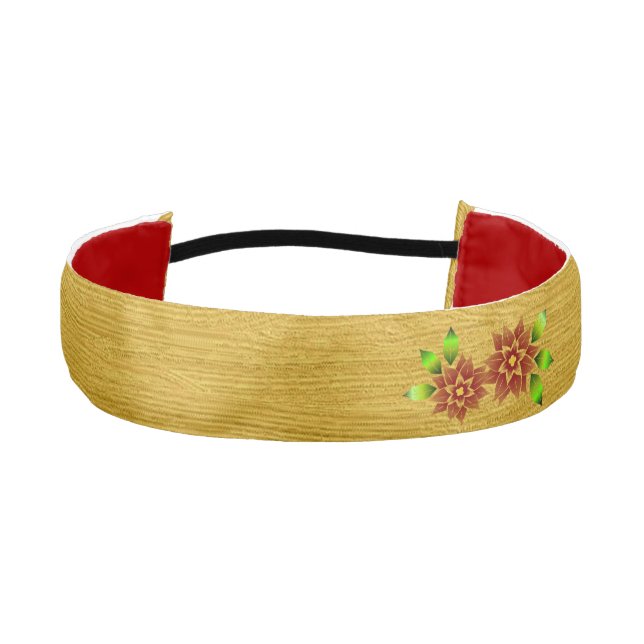 Cinta Para La Cabeza Navidades de Poinsettia Satin (Anverso)