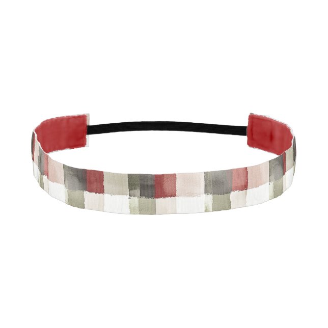 Cinta Para La Cabeza Navidades Pine Green Ivory Red Stripes (Anverso)