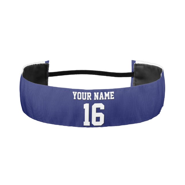 Cinta Para La Cabeza Navy Blue Sports Jersey (Anverso)