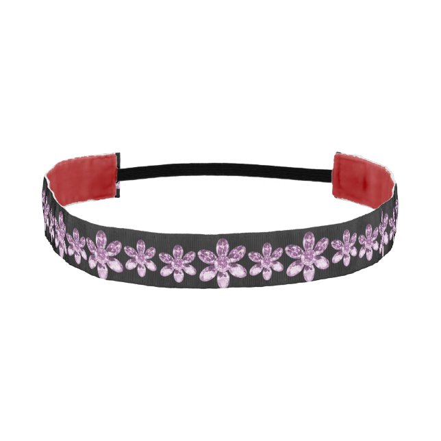 Cinta Para La Cabeza No Slip Headbands gemas estilo flores (Anverso)