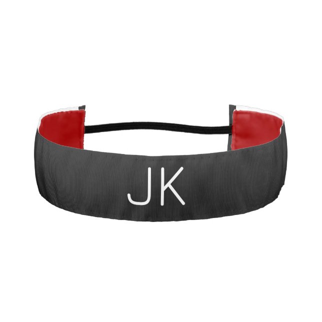 Cinta Para La Cabeza nombre de iniciales minimalistas de personalizable (Anverso)