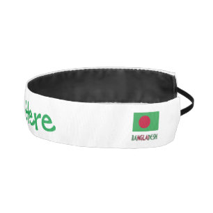 Cinta Para La Cabeza Nombre personal verde bandera bangladesí Banglades