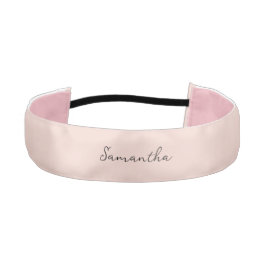 Cinta Para La Cabeza Nombre personalizado rosado y polvoriento