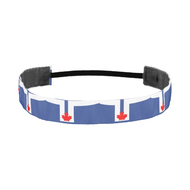 Cinta Para La Cabeza Non-Slip Headband with Flag of Toronto, Canada (Anverso)