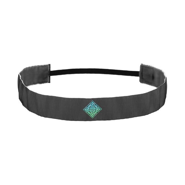Cinta Para La Cabeza Nudo Celta - Verde Azul Diamante (Anverso)