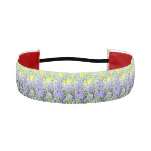Cinta Para La Cabeza Orquídeas amarillas de color púrpura y suave color