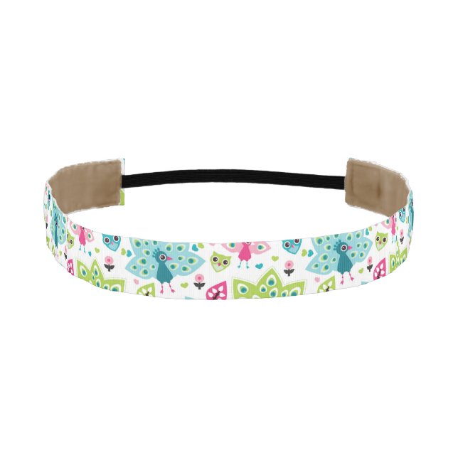 Cinta Para La Cabeza pájaro y búho del pavo real (Anverso)