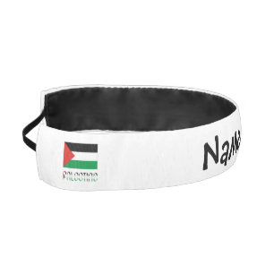 Cinta Para La Cabeza Palestina y bandera palestina con tu nombre