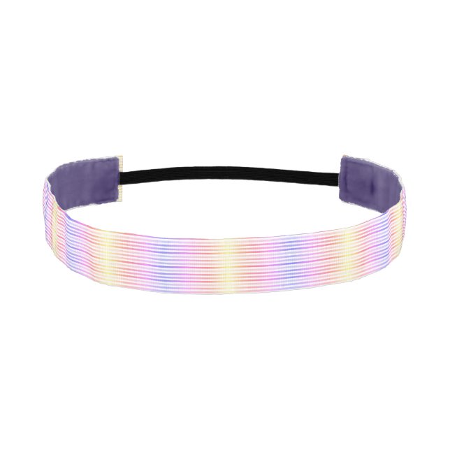 Cinta Para La Cabeza Pastel Rainbow Striped Modern (Anverso)