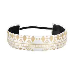 Cinta Para La Cabeza Patrón azteca tribal de oro de moda