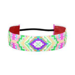 Cinta Para La Cabeza Patrón boho geométrico colorido