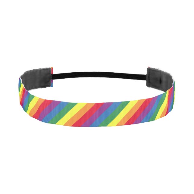 Cinta Para La Cabeza Patrón de arco iris diagonal (Anverso)