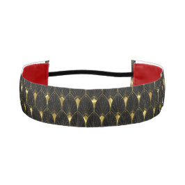 Cinta Para La Cabeza Patrón De Arte Decoro De Oro Brillante En Fondo Ne