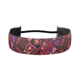 Cinta Para La Cabeza Patrón de Bug de Amor y Corazones Cutos