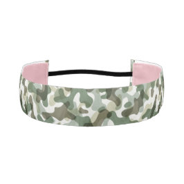 Cinta Para La Cabeza Patrón de camuflaje verde en tonos terrosos con ma
