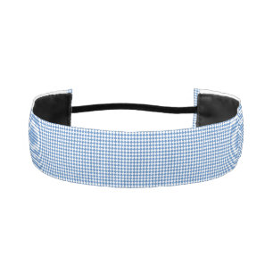 Cinta Para La Cabeza Patrón de diamante de cuadros azules y blancos