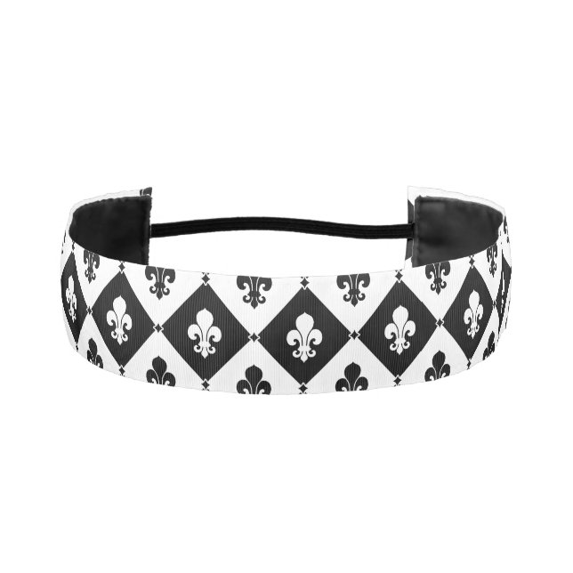 Cinta Para La Cabeza Patrón de Diamante Fleur De Lis (Anverso)