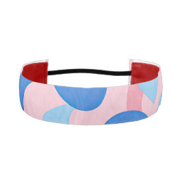 Cinta Para La Cabeza Patrón de Doodle rosa y azul