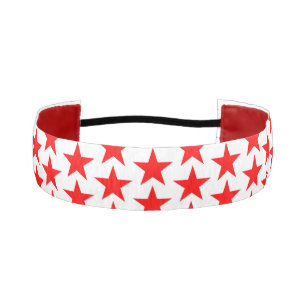 Cinta Para La Cabeza Patrón de estrella roja