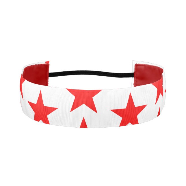 Cinta Para La Cabeza Patrón de Estrella Roja (Anverso)