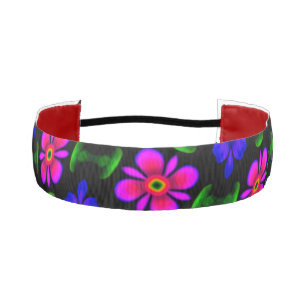 Cinta Para La Cabeza Patrón de flores rosas adorables