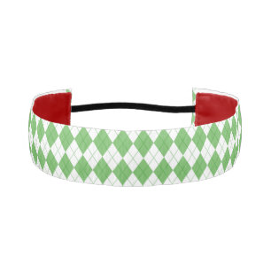 Cinta Para La Cabeza Patrón de Golf Argyle Verde