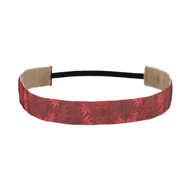 Cinta Para La Cabeza Patrón de hojas de arce rojas (Anverso)