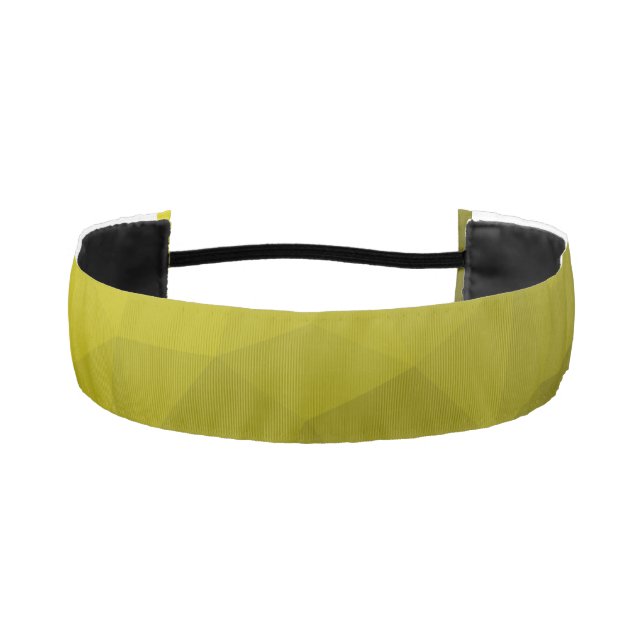 Cinta Para La Cabeza Patrón de malla geométrica ombre amarillo (Anverso)