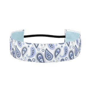 Cinta Para La Cabeza Patrón de Paisley Azul