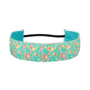 Cinta Para La Cabeza Patrón de paisley de época de color suave