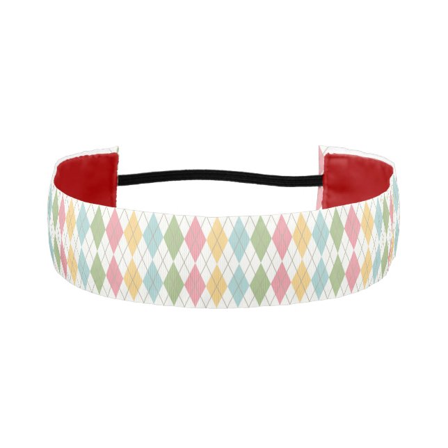 Cinta Para La Cabeza Patrón de Pastel Argyle (Anverso)