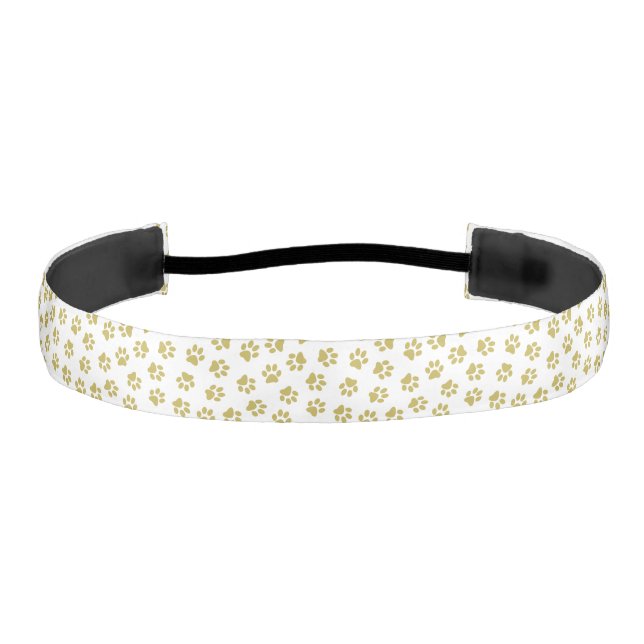 Cinta Para La Cabeza Patrón De Paws, Paws De Perro, Papas De Oro (Anverso)
