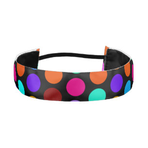 Cinta Para La Cabeza Patrón de puntos de polka coloreado + tu trasero. 