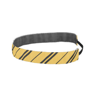 Cinta Para La Cabeza Patrón de rayas de la escuela negra amarilla clási