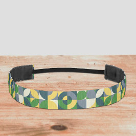 Cinta Para La Cabeza Patrón de resumen geométrico Bauhaus moderno color