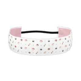 Cinta Para La Cabeza Patrón de Sushi Kawaii Minimalista Comida Japonesa