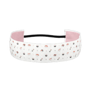 Cinta Para La Cabeza Patrón de Sushi Kawaii Minimalista Comida Japonesa
