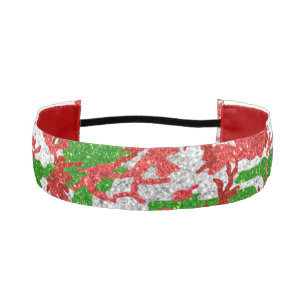 Cinta Para La Cabeza Patrón De Xmas Plateado De Haus Of Camo