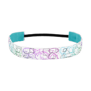 Cinta Para La Cabeza Patrón geométrico abstracto   Baldosa y filtrada