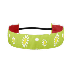 Cinta Para La Cabeza Patrón Retro de Primavera de Margaritas con Lunare