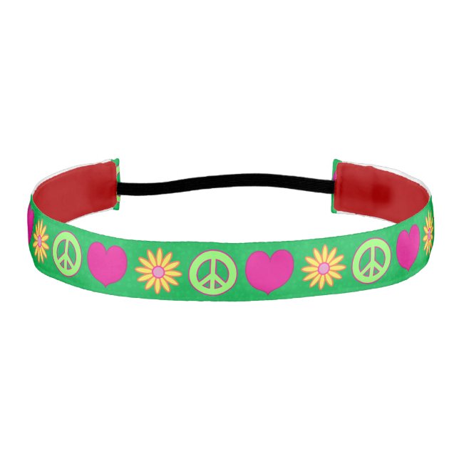 Cinta Para La Cabeza Peace Love Daisies (Anverso)