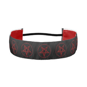 Cinta Para La Cabeza Pentagram del diablo Rojo