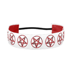 Cinta Para La Cabeza Pentagram del diablo Rojo
