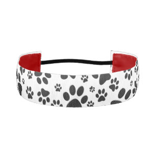 Cinta Para La Cabeza Perro Paws Black and White Polka Dot