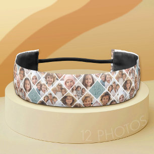 Cinta Para La Cabeza Personalizado Collage 12 Photo - All Over Pattern