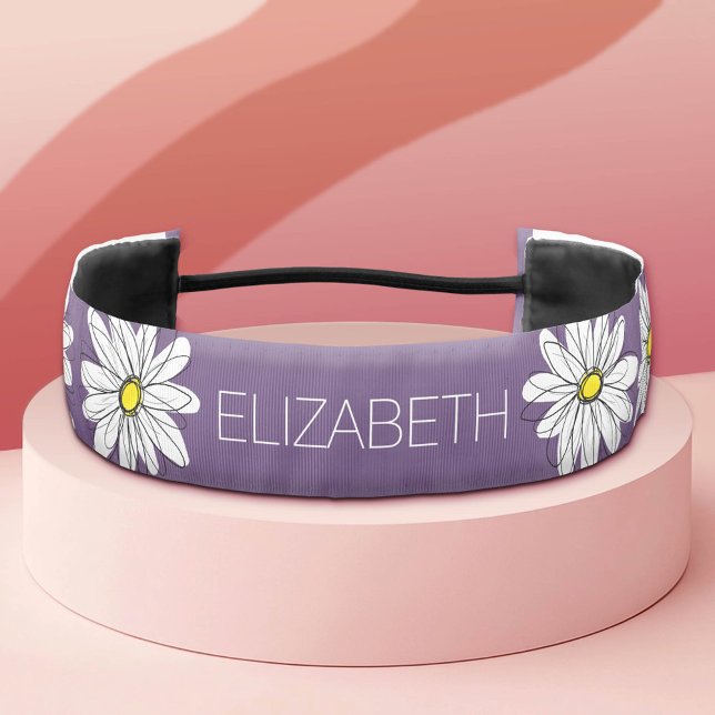 Cinta Para La Cabeza Personalizado de margarita y marrón amarilla (Custom Hairband)